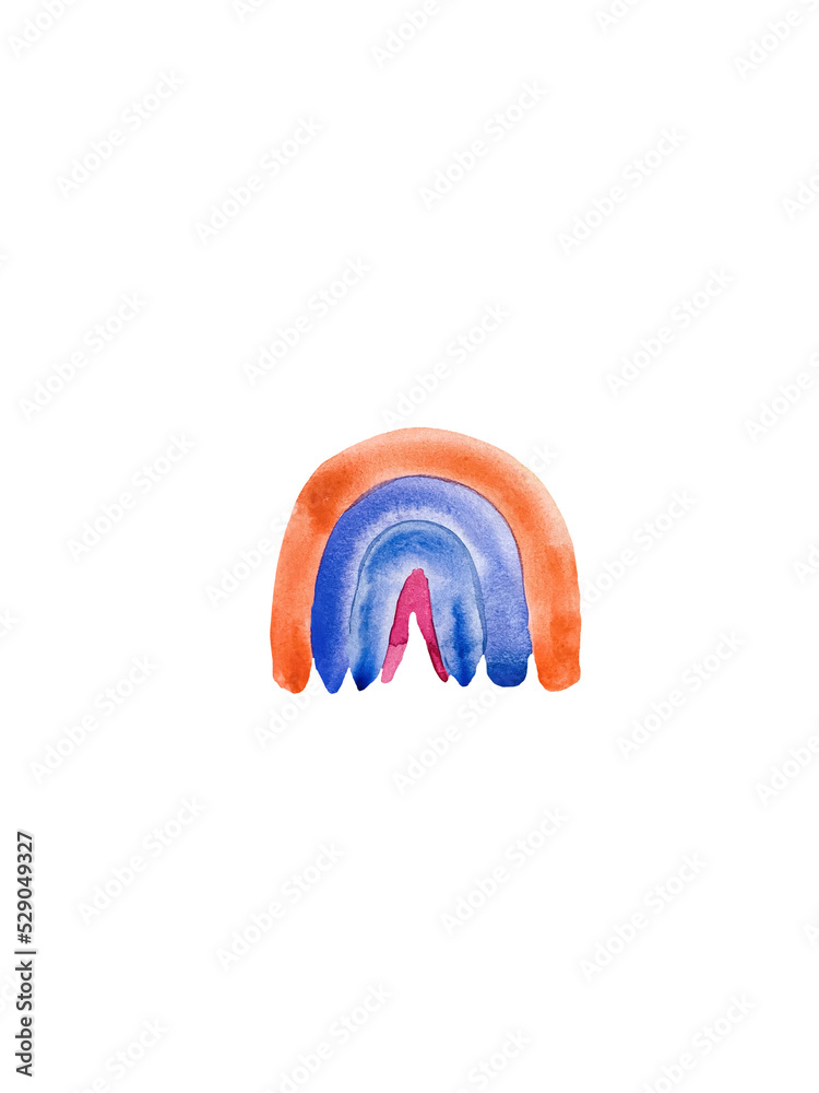 Fototapeta premium Watercolor illustration of a rainbow