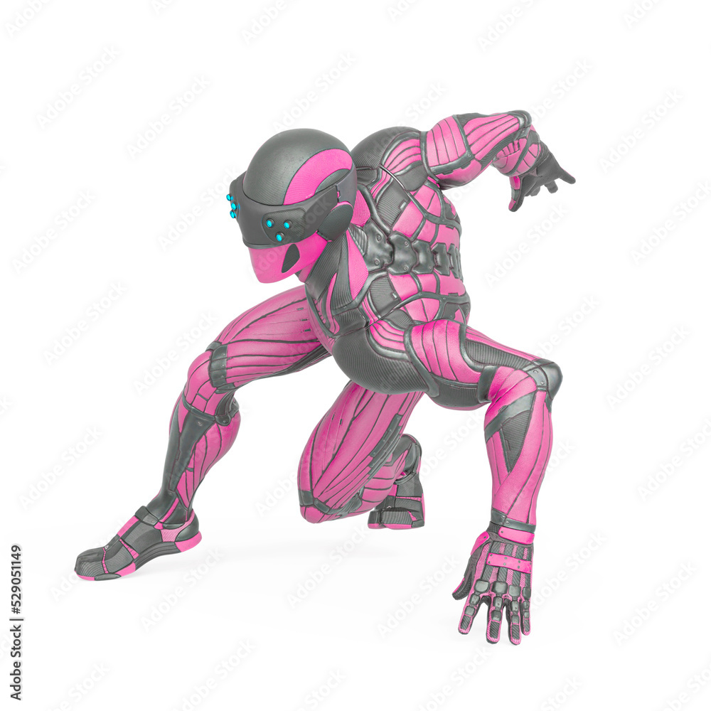 super hero is doing a dynamic comic pose in an exosuit super hero is doing a dynamic comic pose in an exosuit