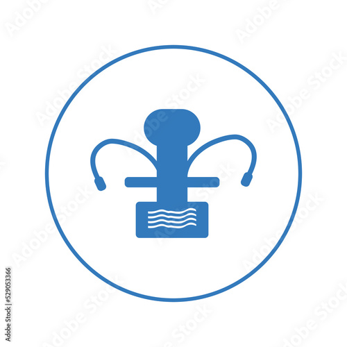 Garden sprinkler irrigation water icon | Circle version icon |
