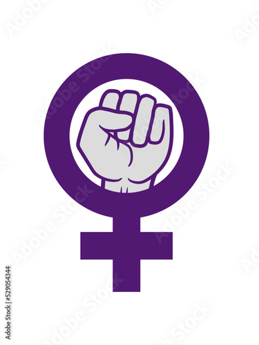 Feminist Symbol Frauenrechte Faust 
