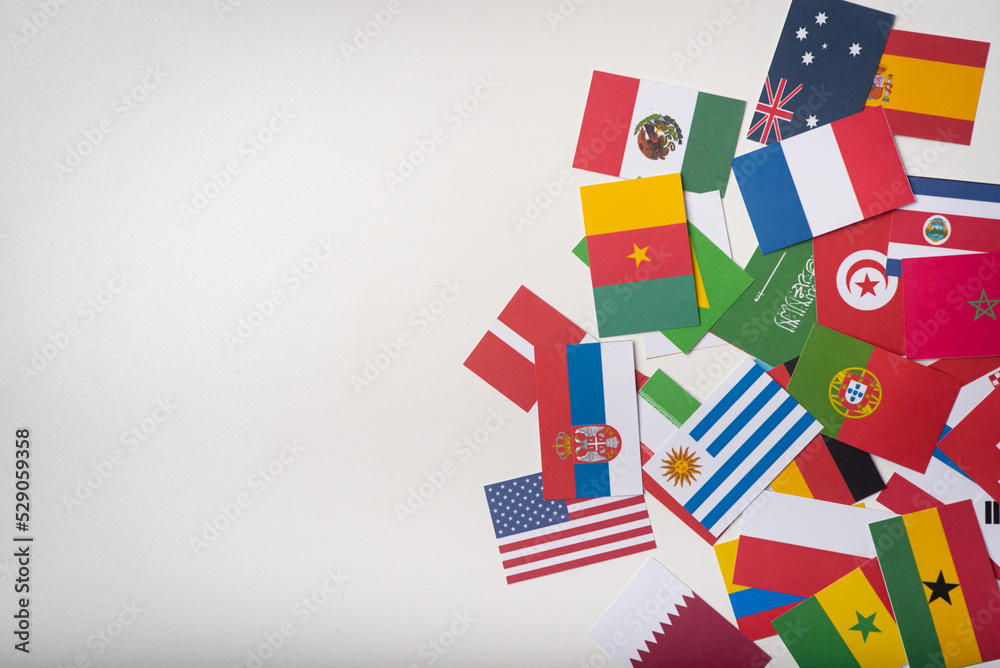 flags soccer teams of the World Cup Qatar 2022 