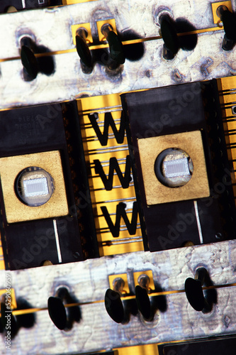 WWW on a component of a circuit board photo