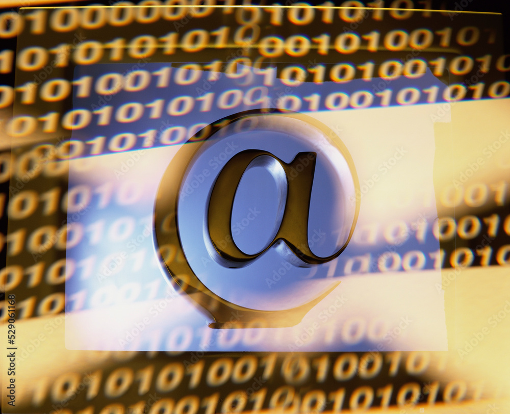 @ symbol on binary code Stock Photo | Adobe Stock