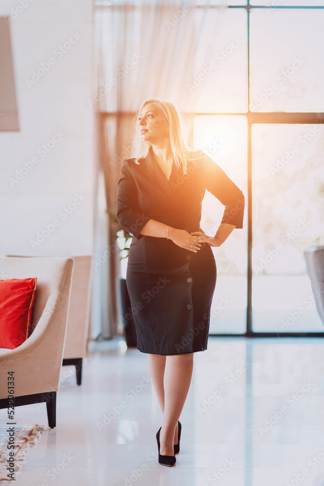 Portrait of a senior businesswoman in a modern corporation. Selective focus 