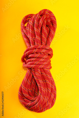 Close-up of rock climbing rope