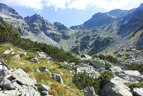 Summer landscape of Rila Mountain near Malyovitsa hut, Bulgaria