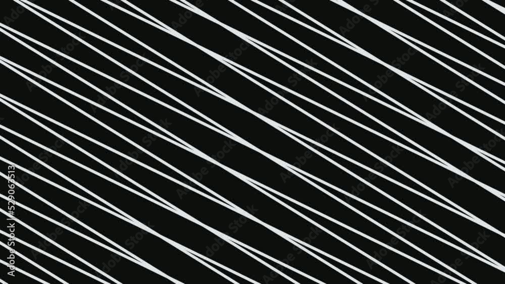 Animation white slant line moving pattern design background. Diagonal lines Pattern on black background sloping lines graphic motion effect