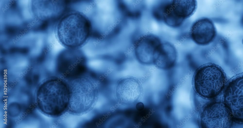 Bacteria, microscope and virus research in lab for medical breakthrough and innovation for cure. Technology in medicine for sickness, illness and viral disease management and analysis study.