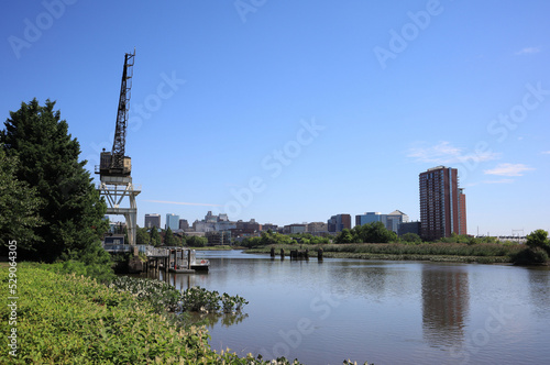 WWII Drabo Shipyard Relics Brotherhood on the Riverfront of Wilmington, Delaware © funbox