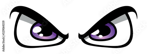 Evil cartoon eyes vector graphic angry comic emotion car decal funny face sticker photo