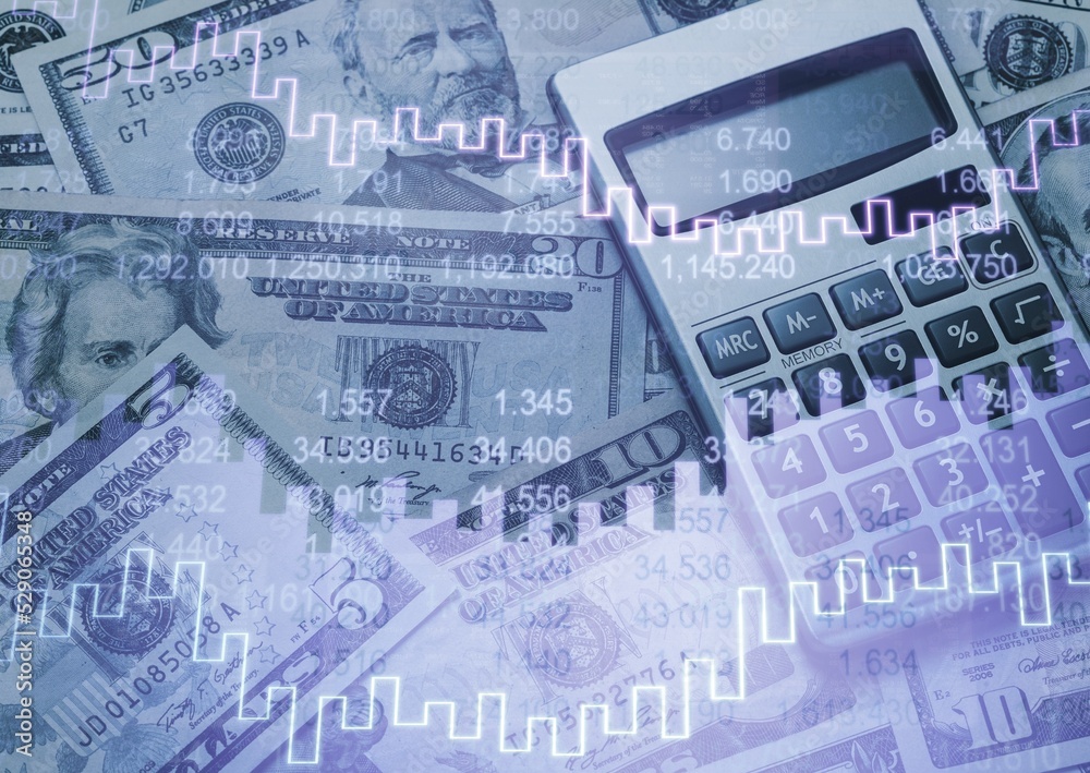 Fototapeta premium Day Trade And Swing Trade Profits With An Up Trend Candle Stick Graph concept