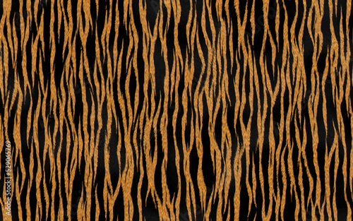 camouflage tiger seamless pattern texture yellow background and black stripes furry elegant print