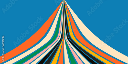 Retro Groovy Background. 70's Vibes Vector Design. Trendy Y2k Backdrop . Funky Retro Wallpaper.