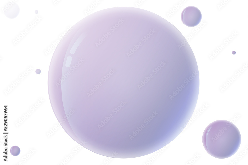 Realistic purple soap bubbles on a white isolated background. Realistic purple soap bubbles on a white isolated background.