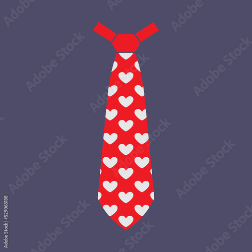 vector tie red . heart symbol