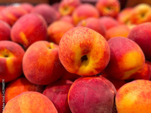 Display of fresh Georgia peaches