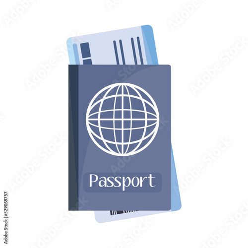 travel passport and ticket