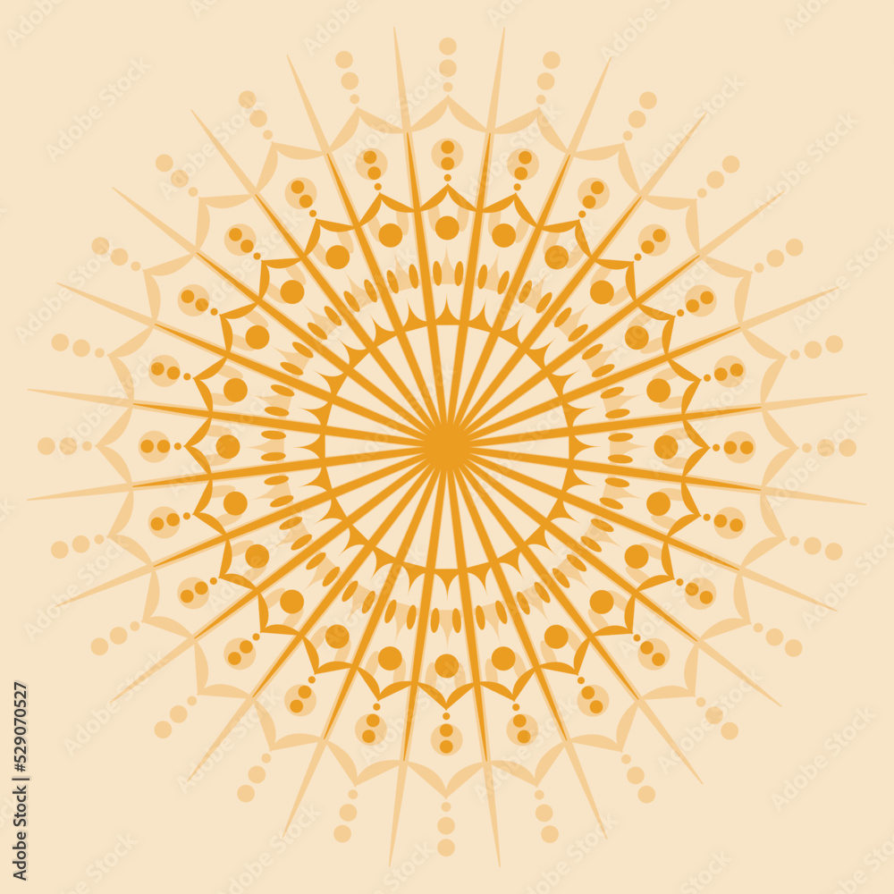 Fototapeta premium happy diwali ornamental indian mandala art style vector illustration