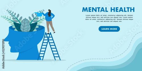 Mental health therapy concept. Therapist and patient. Vector illustration for psychologist blog or social media post
