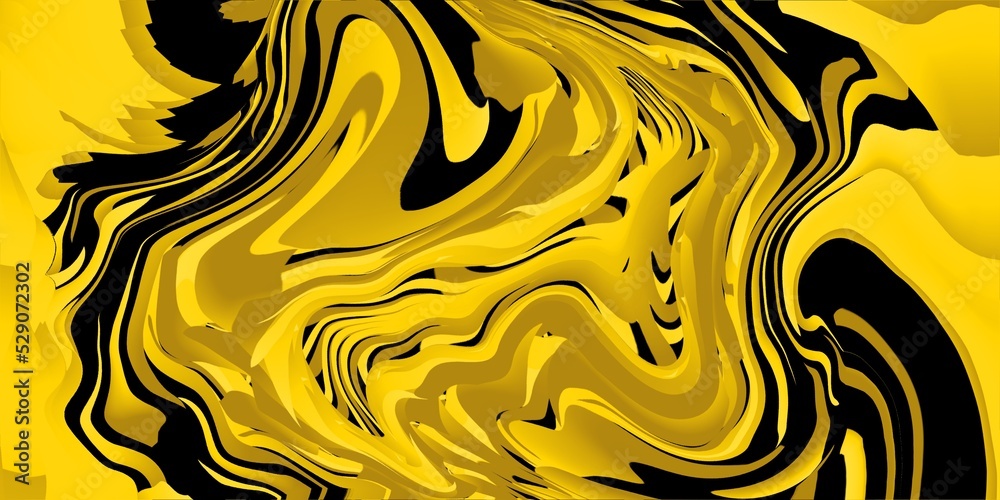 Abstract yellow and black wavy background, yellow abstract liquify background	