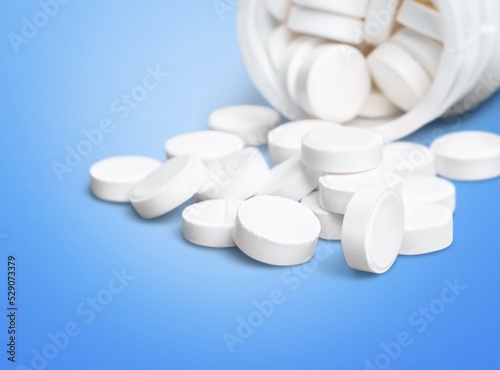 A pill is a medication in the nonsteroidal anti-inflammatory drug on the desk
