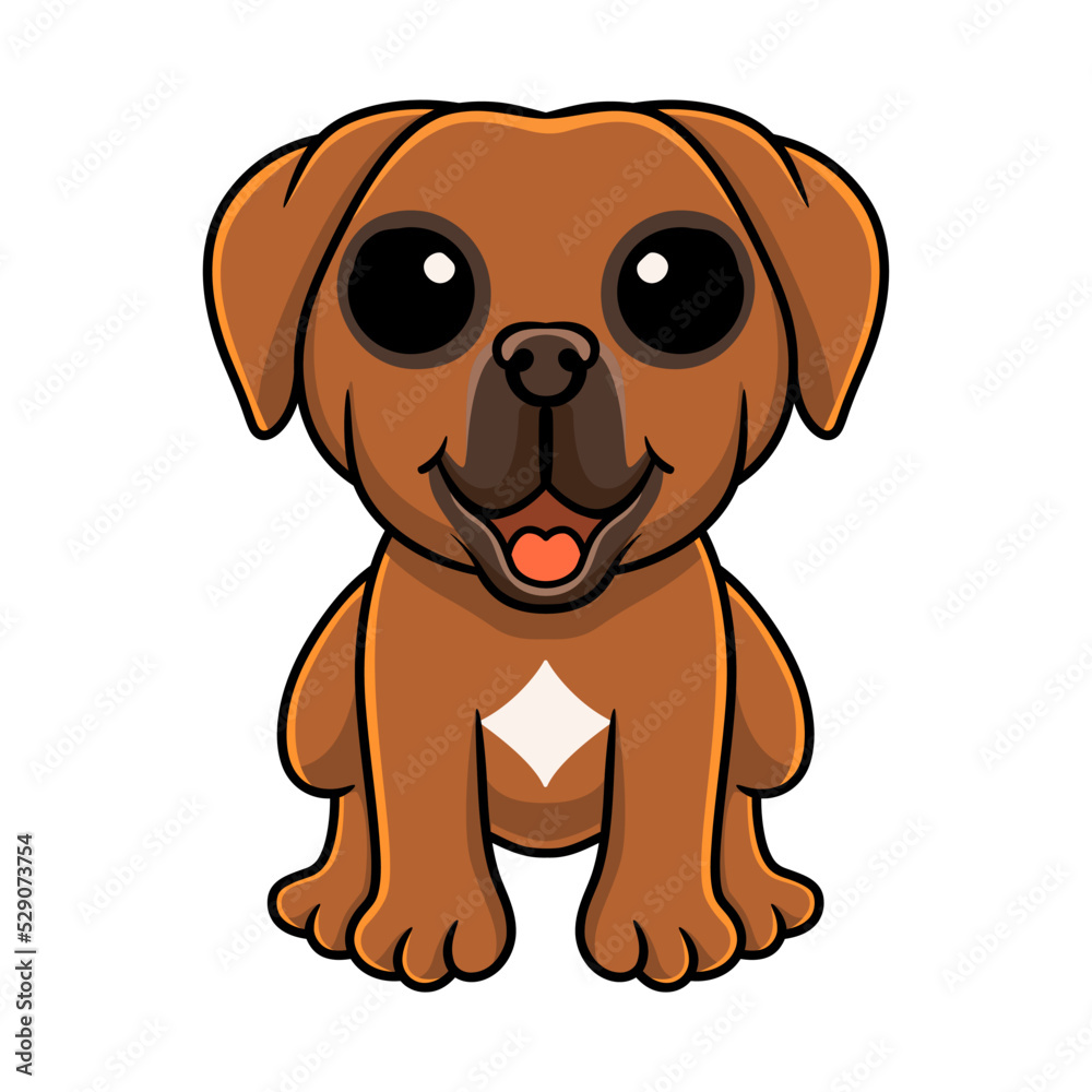 Obraz premium Cute tosa inu cartoon posing