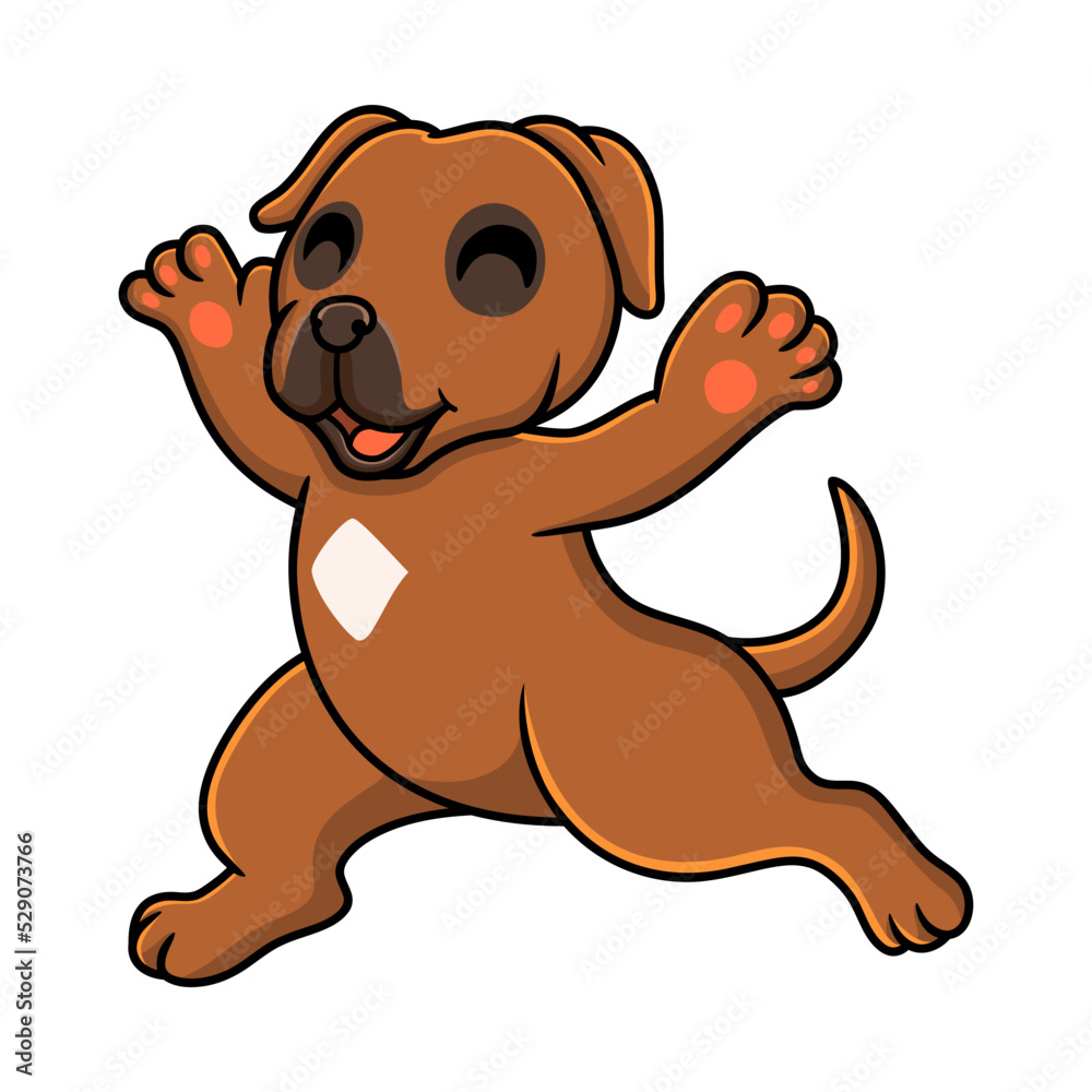 Obraz premium Cute tosa inu cartoon running