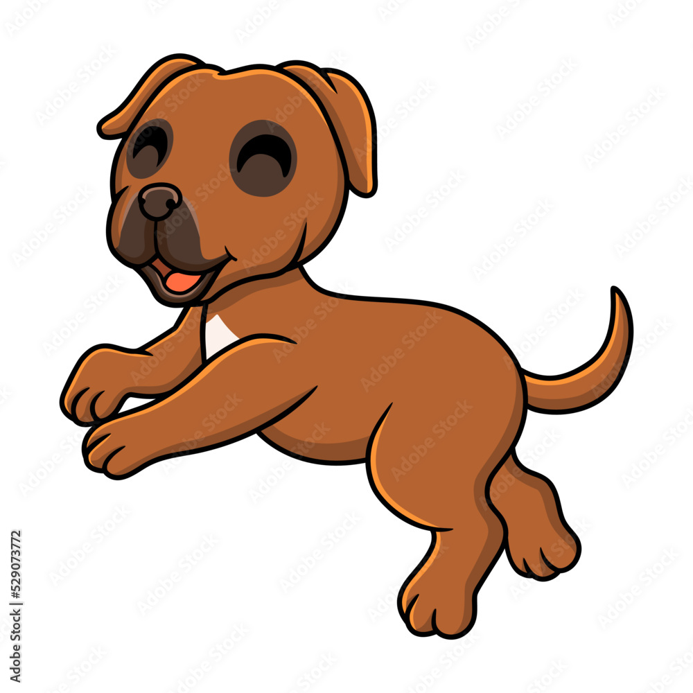 Fototapeta premium Cute tosa inu cartoon posing