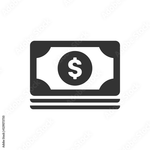 Cash Icon Trendy Flat Style Isolated On White Background. Best Money symbol for your web site design, logo, app, and UI.