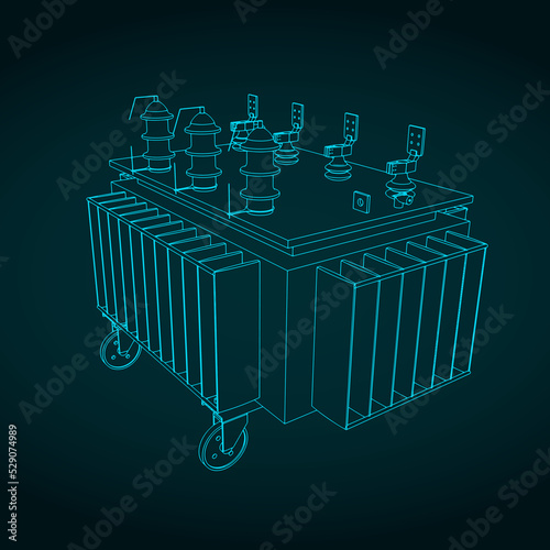 Power transformer illustration