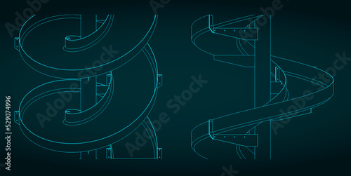 Vertical conveyor isometric drawings