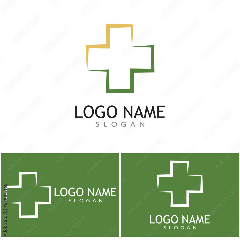 Fototapeta premium Medical Cross illustration Logo template vector design