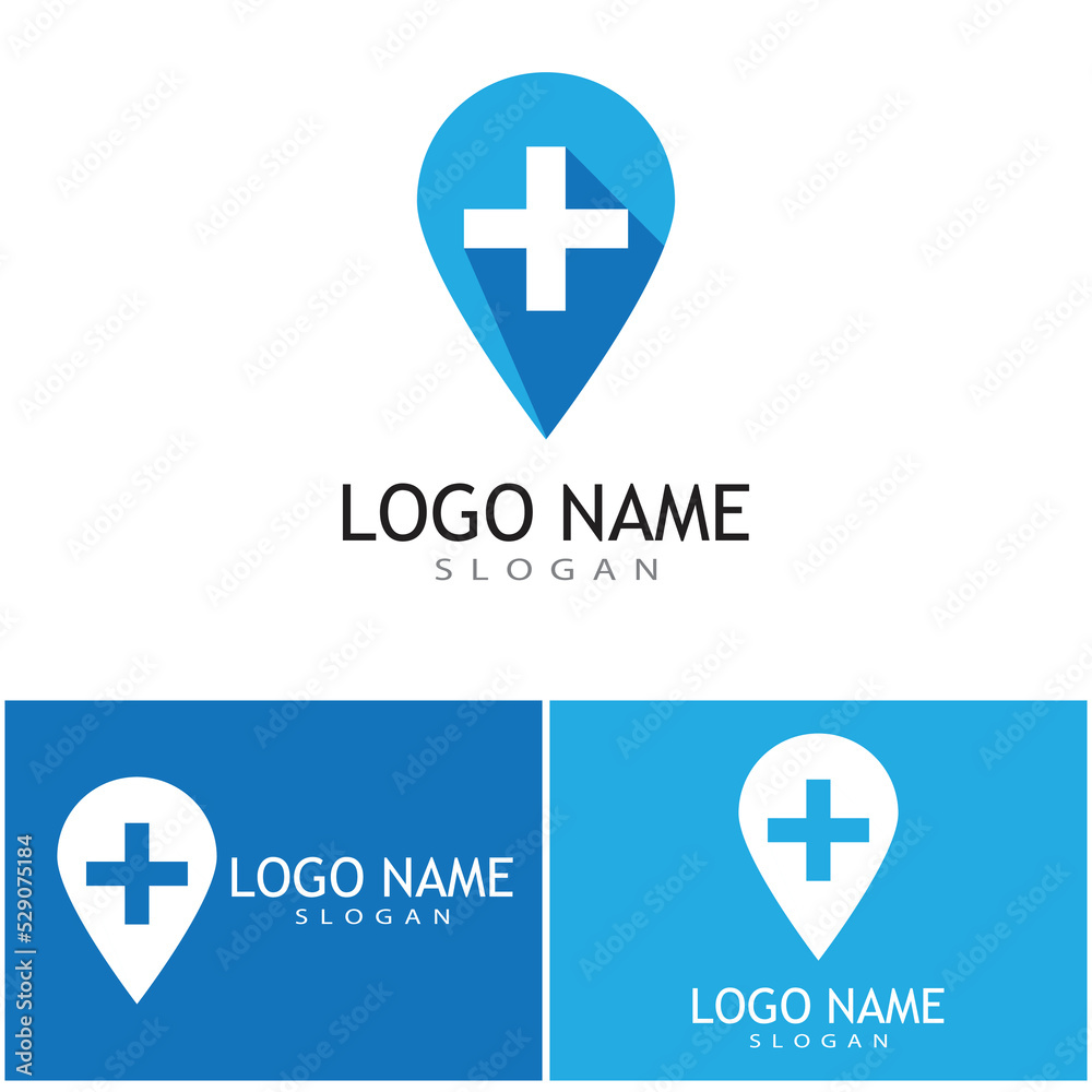 Fototapeta premium Medical Cross illustration Logo template vector design
