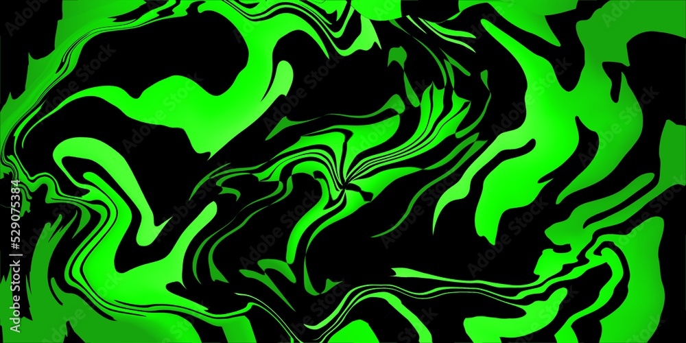 Abstract green and black wavy background, green abstract liquify background. poison green background Abstract green and black wavy background, green abstract liquify background. poison green background