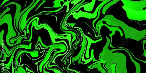 Abstract green and black wavy background, green abstract liquify background. poison green background 