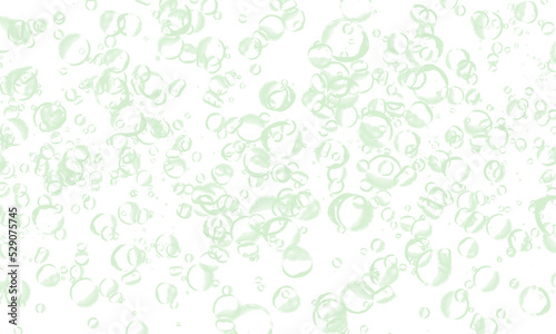 white background with green water bubbles