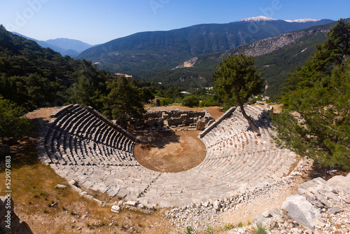 Ancient theatre of Arykanda, Lycian city near village of Aykiricay in Antalya Province, Turkey. photo