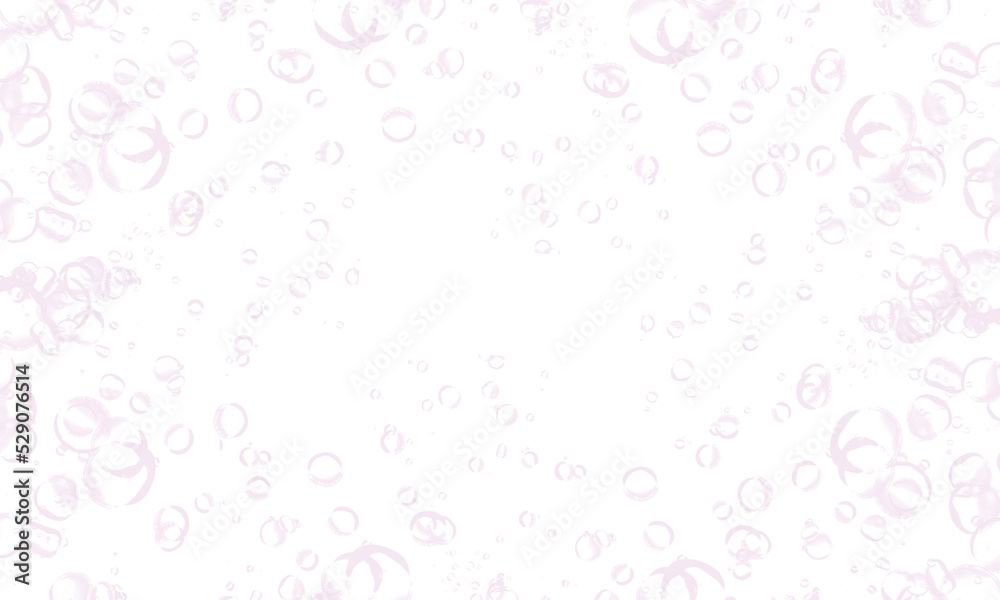 white background with purple water bubbles