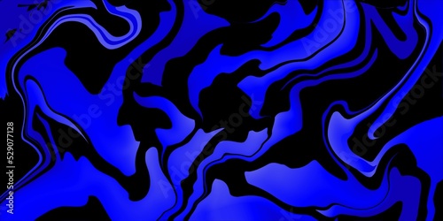 Dark blue and black wavy background  blue abstract liquify background.