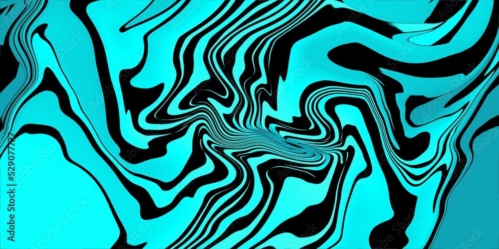 Abstract blue and black wavy background, blue abstract liquify background.