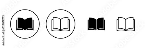 Book icon vector. open book sign and symbol. ebook icon