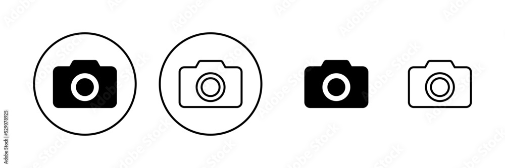 Camera icon vector. photo camera sign and symbol. photography icon.