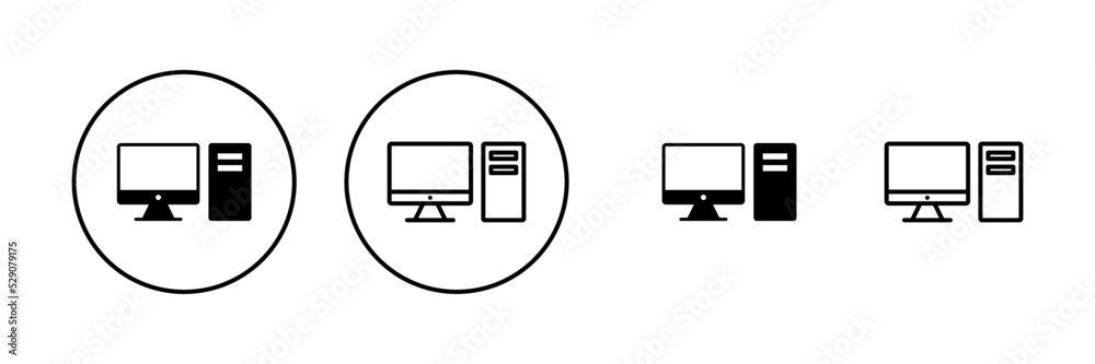 Computer icon vector. computer monitor sign and symbol Computer icon vector. computer monitor sign and symbol