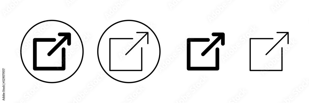 External link icon vector. link sign and symbol. hyperlink symbol External link icon vector. link sign and symbol. hyperlink symbol