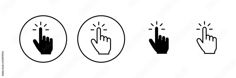 Hand cursor icon vector. cursor sign and symbol. hand cursor icon clik Hand cursor icon vector. cursor sign and symbol. hand cursor icon clik