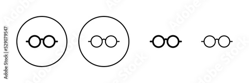Glasses icon vector. Glasses sign and symbol