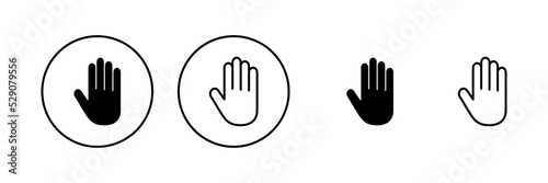 Hand icon vector. hand sign and symbol. palm