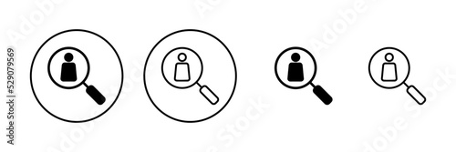 Hiring icon vector. Search job vacancy sign and symbol. Human resources concept. Recruitment