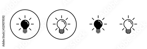 Lamp icon vector. Light bulb sign and symbol. idea symbol.
