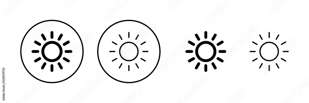 Sun icon vector. Brightness sign and symbol Sun icon vector. Brightness sign and symbol